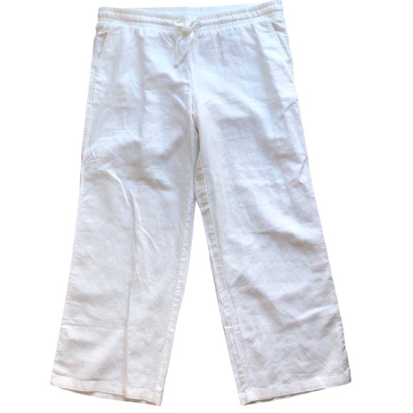Amazon Essentials Womens Tanjay Linen Cotton Blend Straight Leg Pants White XL - Picture 9 of 9